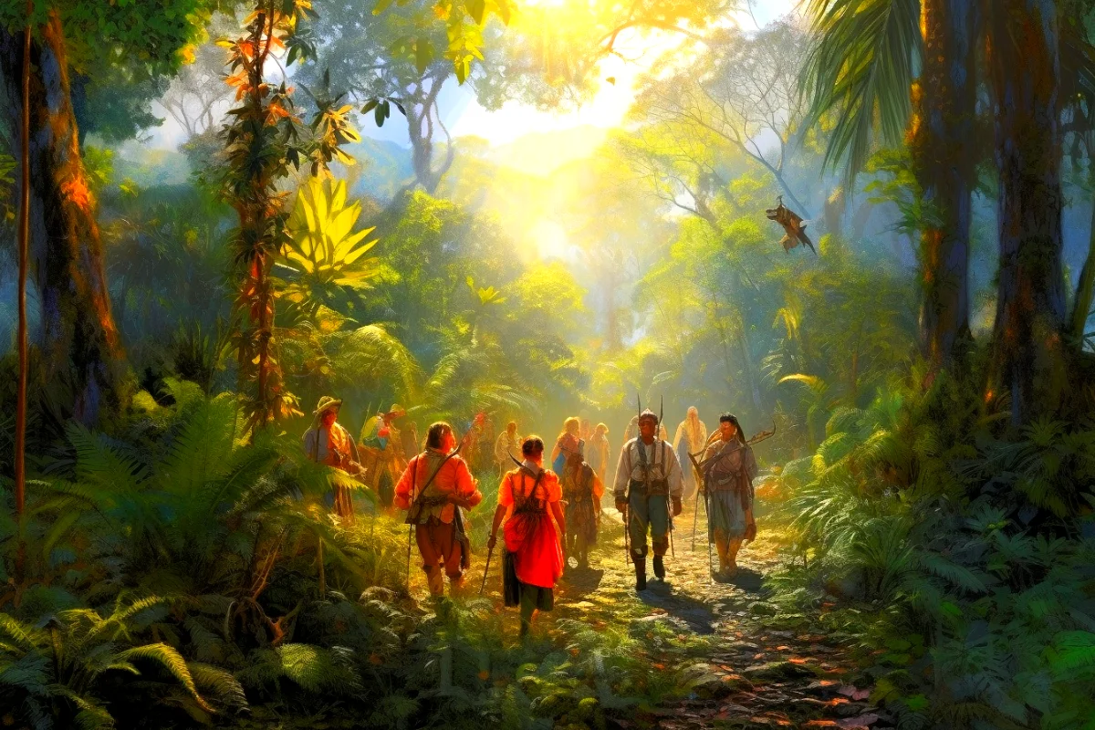 Pygmies discovered in dutch new guinea.
