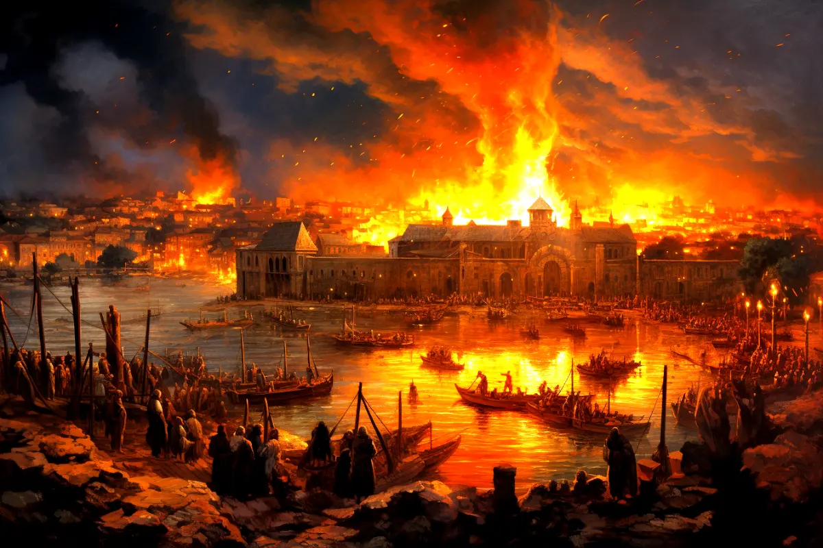 Great fire of 1660 in constantinople.