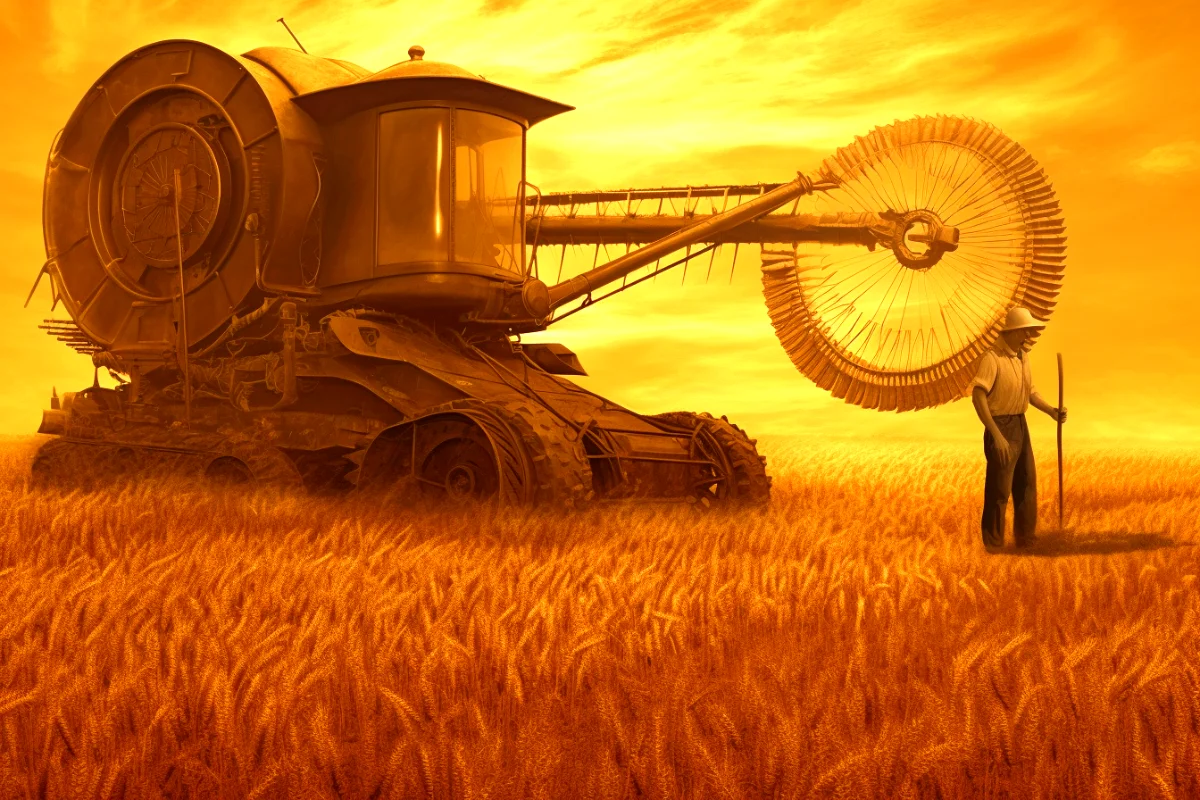 Cyrus mccormick patents first mechanical reaper.