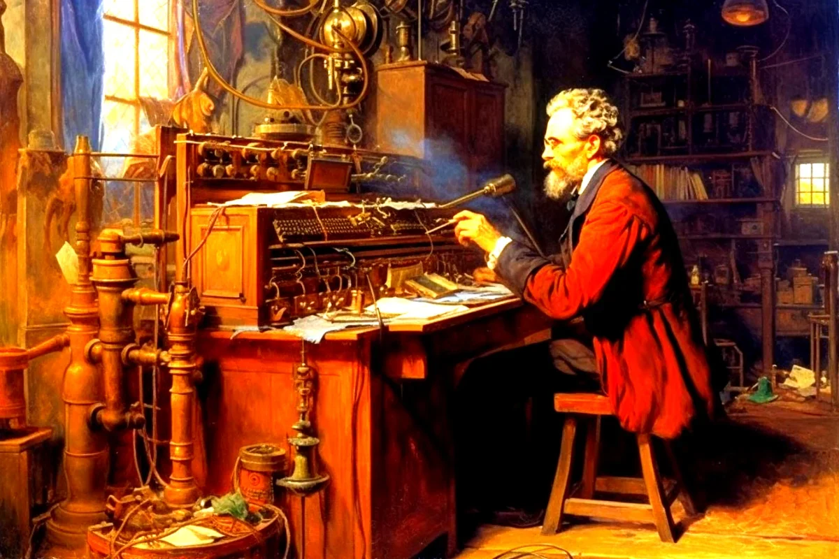 Samuel morse sends first telegraph message.