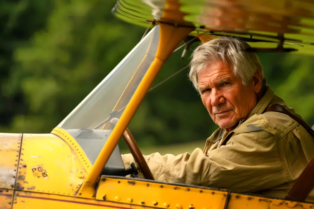 Harrison Ford Crash Lands Plane.