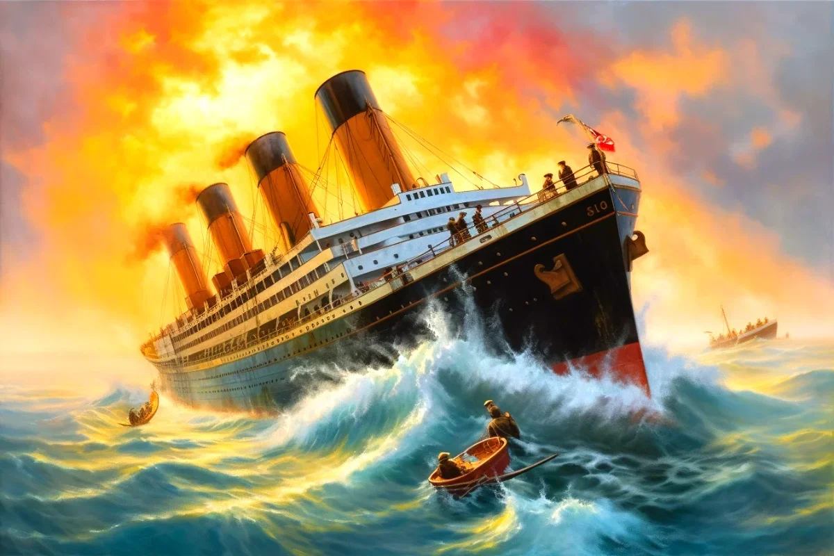 German submarine sinks rms lusitania.