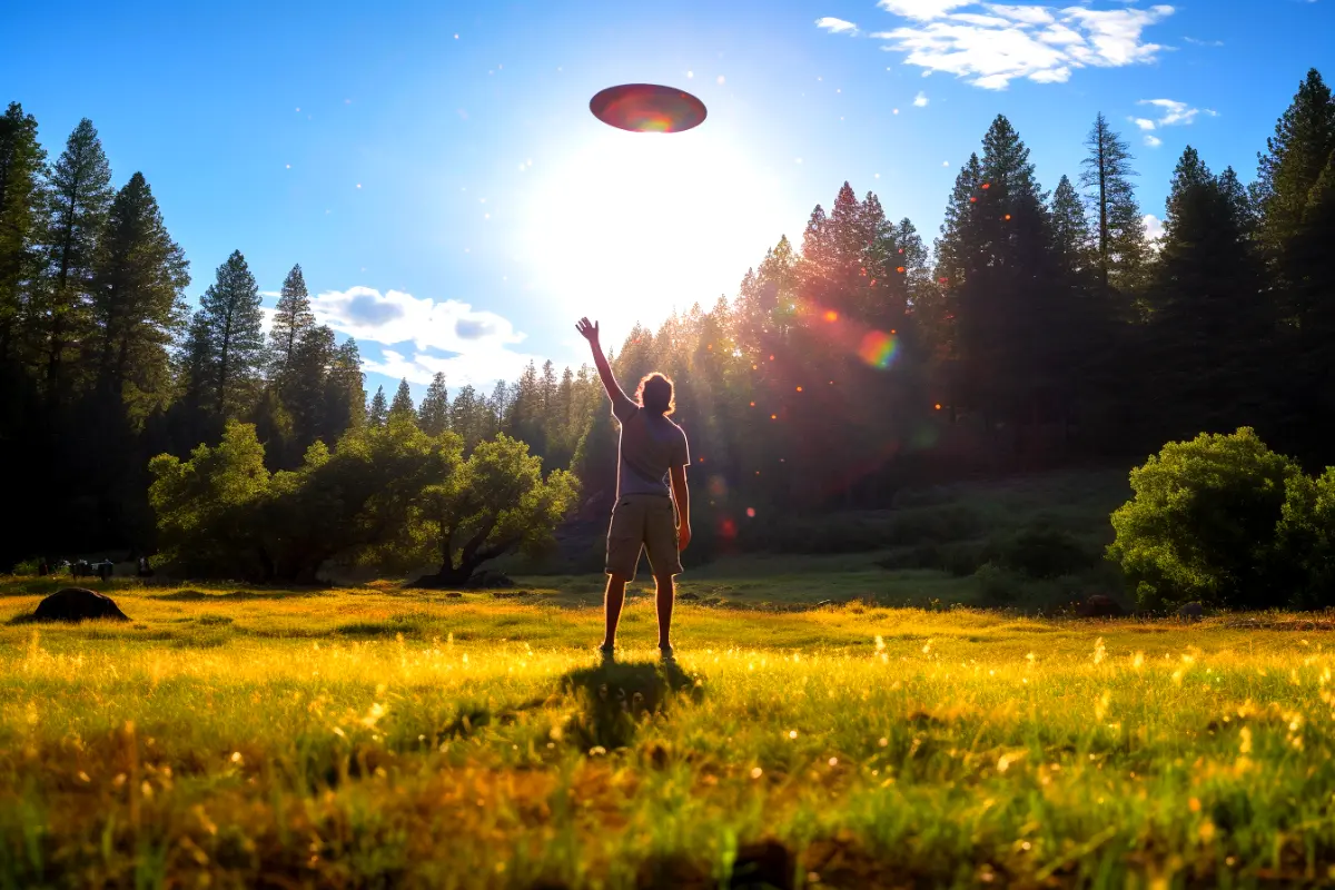 Mark vinchesi keeps frisbee aloft for 15 seconds.