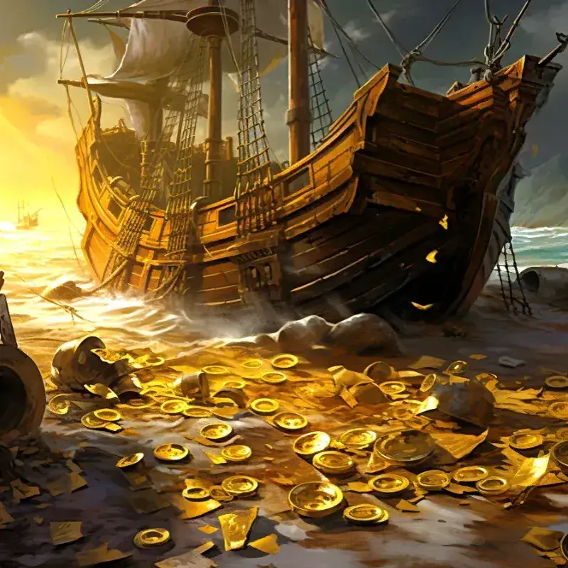10 spanish treasure galleons sunk off florida by hurricane.