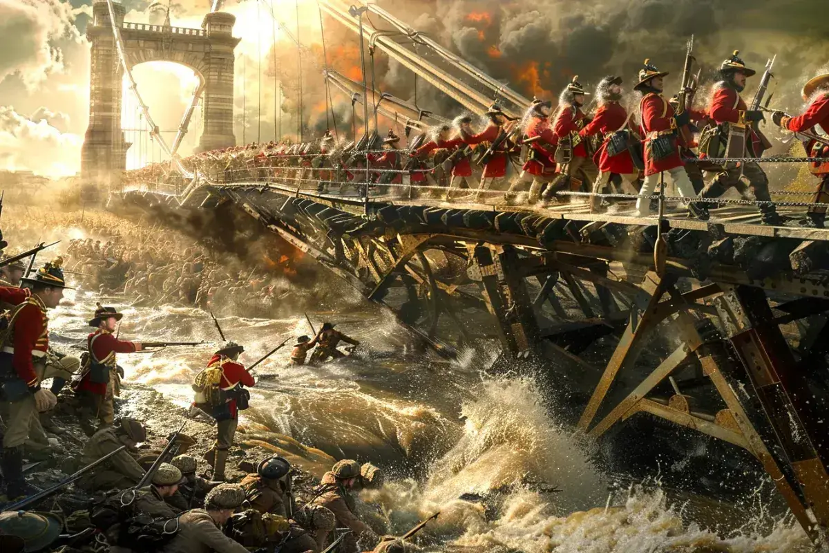 Marching Soldiers Collapse Bridge.