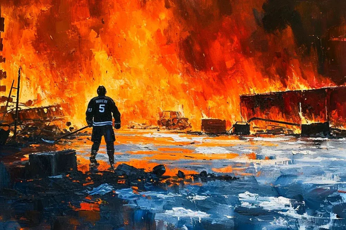 Montreal Arena Burns Down.