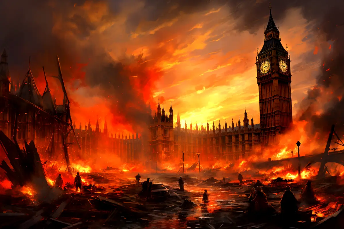 Great fire of london.