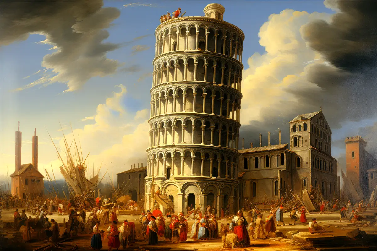 Construction begins on tower of pisa.