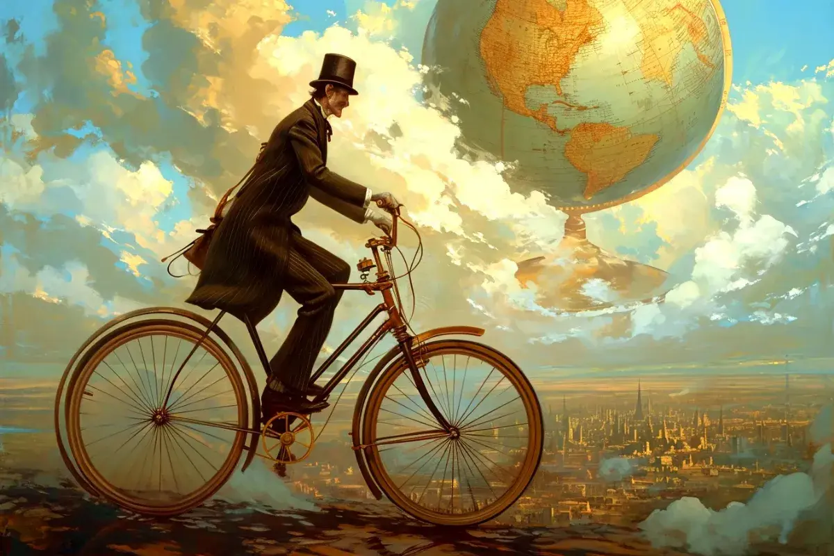 Thomas Stevens Worldwide Bicycle Trip.