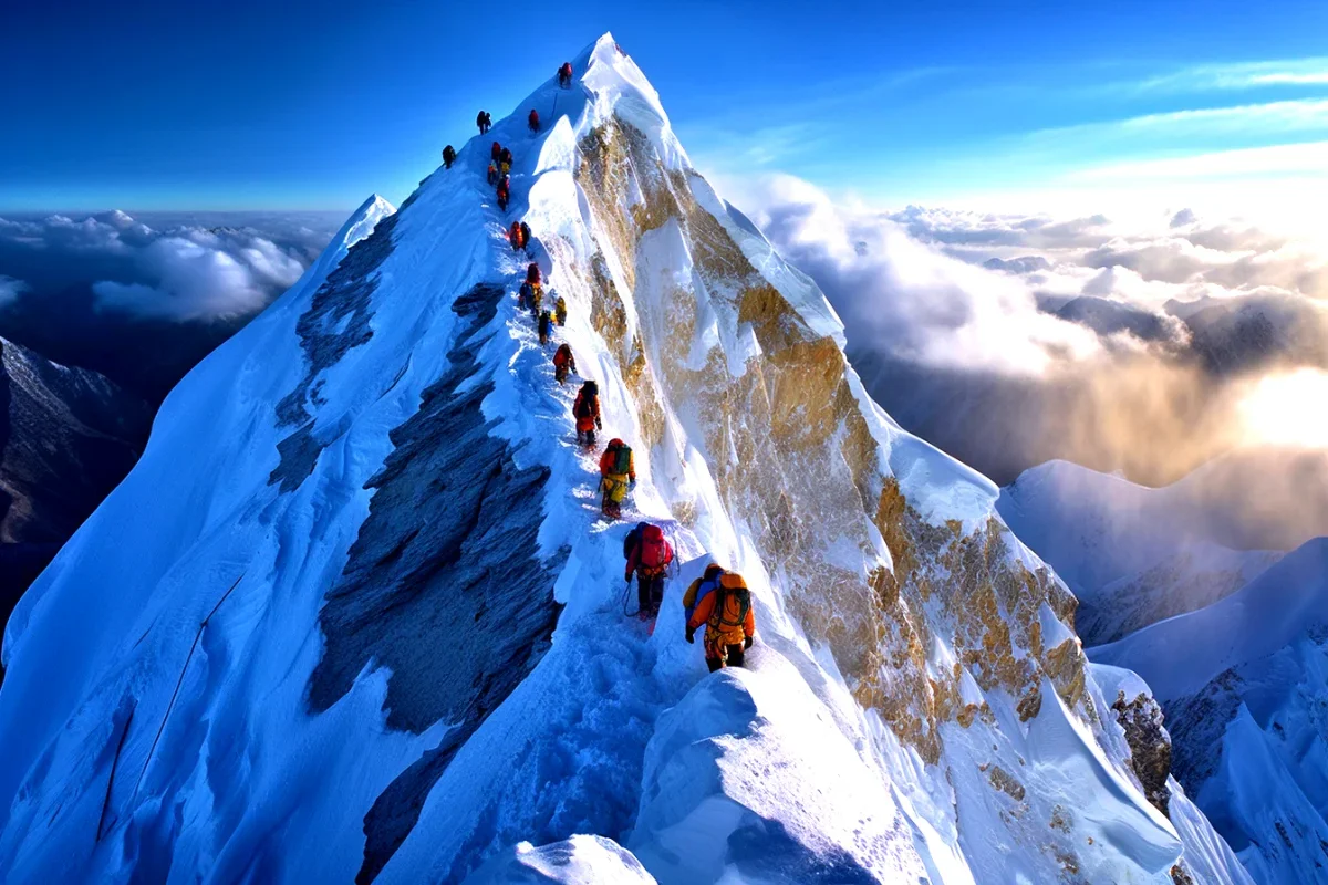Overcrowding on mt everest.