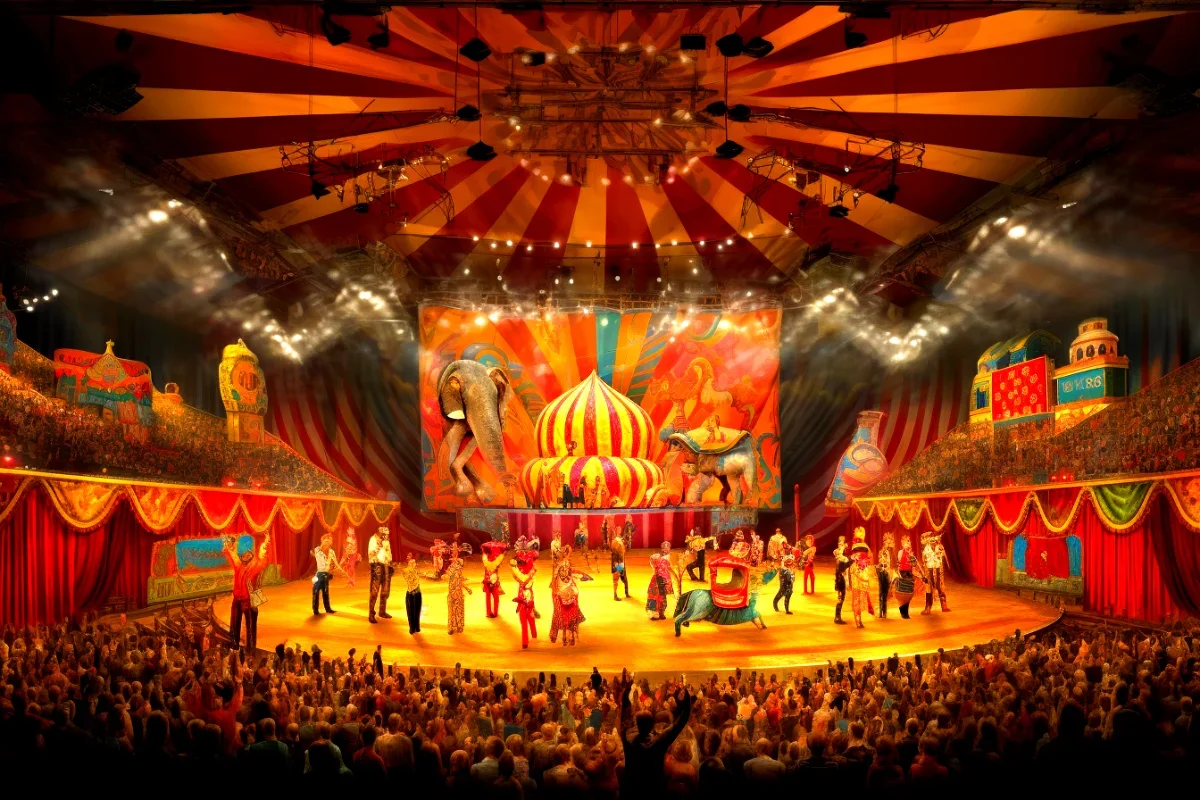 Ringling brothers circus premieres.