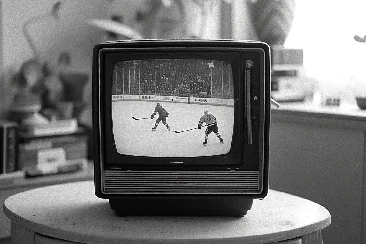 First Televised Hockey Game.