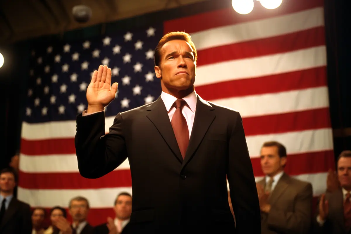 Arnold schwarzenegger becomes us citizen.