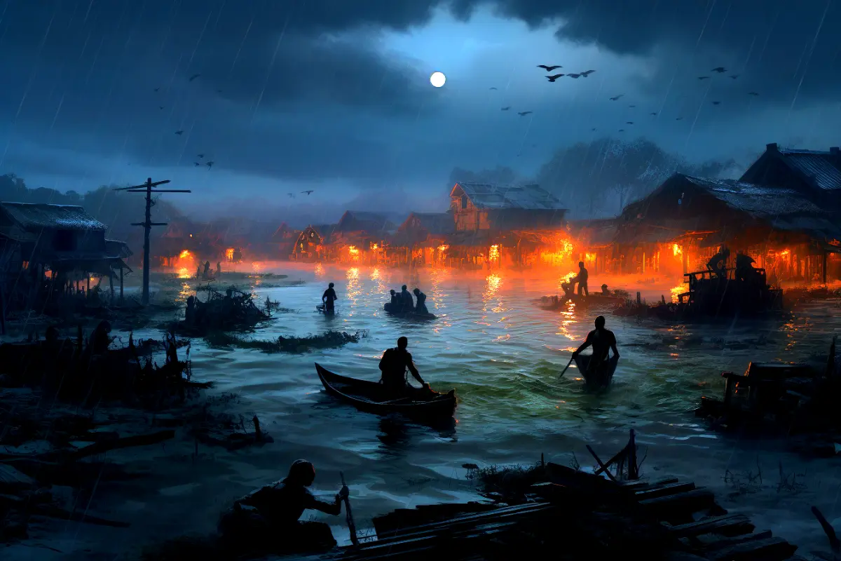 Yangtzee river flood kills 200000.