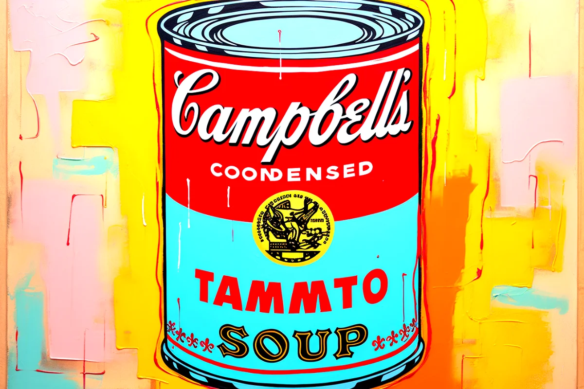 Andy warhols campbells soup cans debut.