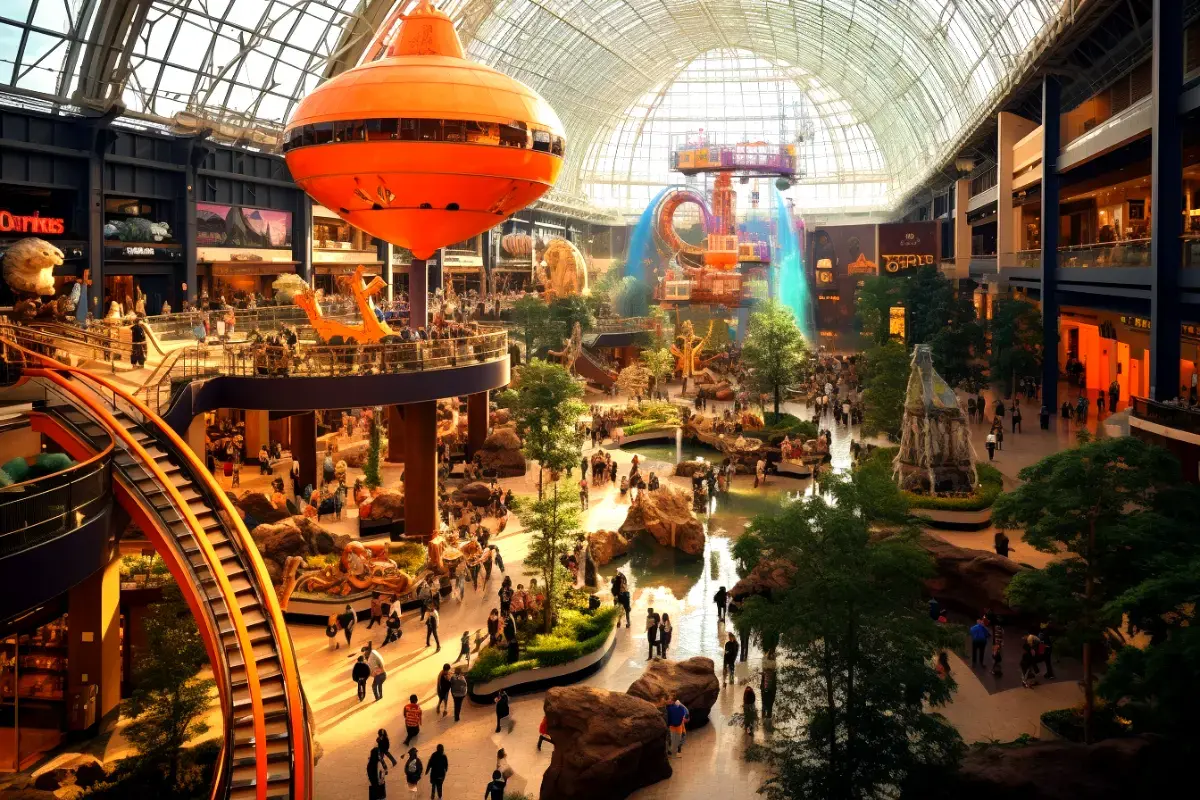 Mall of america opens in bloomington minnesota.