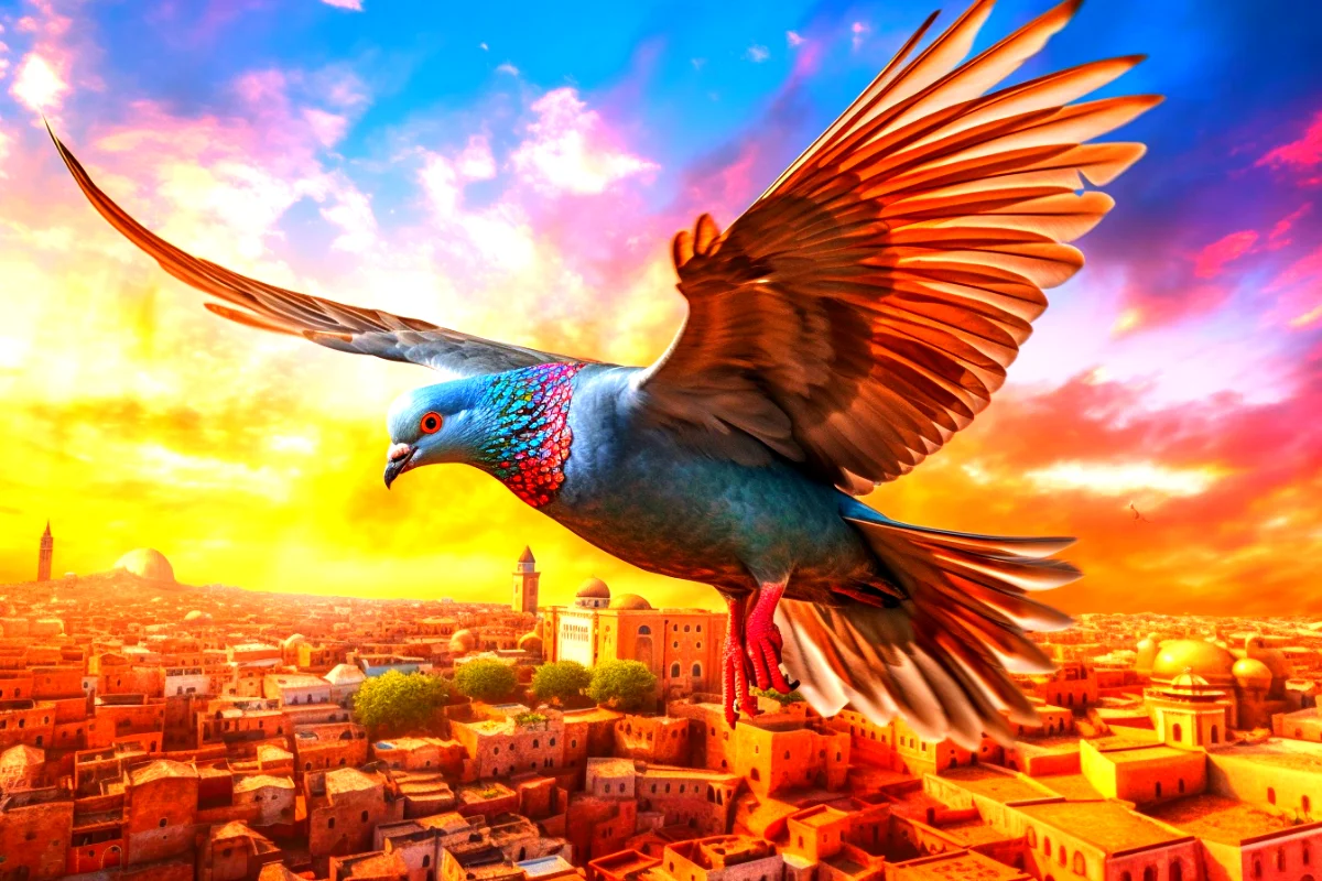 Homing pigeon travels from namibia to london in 55 days.
